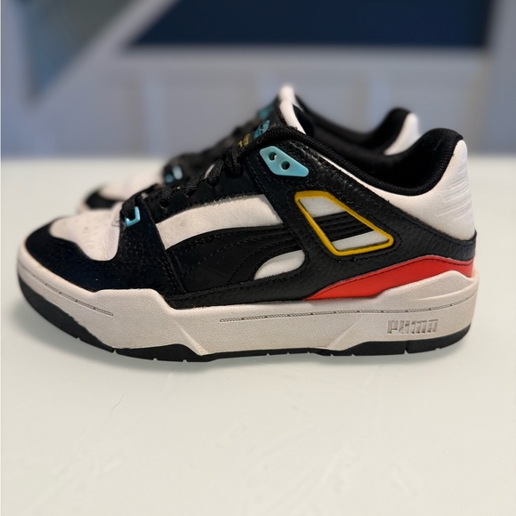 Puma Kids Boys Slipstream Jr 'Block Party’ Sneakers Skater Shoes Size 4.5 - Picture 3 of 10